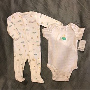 NWT Carter’s Ducks and Turtle onsies bundle Size 3 months